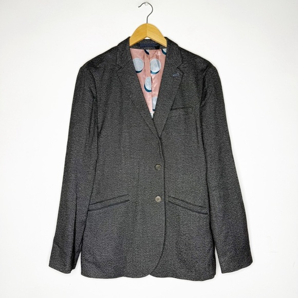 Ted Baker 5 Men’s Stylish Gray Blazer 2 Button Sport Coat Size Large